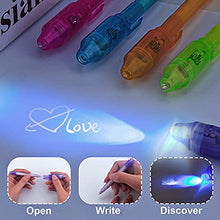 Load image into Gallery viewer, STENDA Invisible Ink Pen 5 PCS, Spy pen, With UV Pen Light, Party Favors for Kids 8-12, Stocking Stuffers for Kids Christmas, provide Thanksgiving, Halloween for Boys Girls Goodie Bag Stuffers
