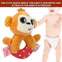 Load image into Gallery viewer, Hand Bell Plush Toy, Baby Rattles Cartoon Stuffed Animal Plush Hand Rattle Plush Appeasing Toys Gift for Newborn Baby(Monkey)
