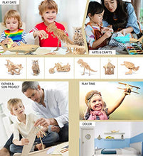 Load image into Gallery viewer, Puzzled 3D Puzzle Shark Wood Craft Construction Model Kit, Fun Unique and Educational DIY Wooden Toy Assemble Model Unfinished Crafting Hobby Puzzle, Build and Paint for Decoration 30 Pieces Pack

