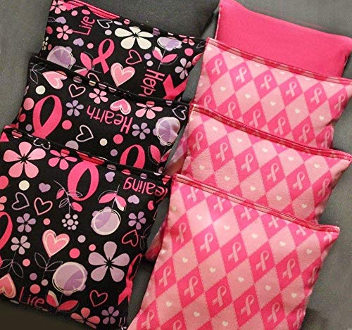 Accessories 22 Breast Cancer Ribbons Corn Hole Shot Toss Game for Cornhole Bean Fits Bags ACA + Free E-Book in A Gift  Home HINTS and Timeless Tips