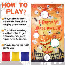 Load image into Gallery viewer, Pumpkin Halloween Pinata for Kids Bean Bag Toss Games 3 Bean Bags, Halloween Games for Party Halloween Decorations
