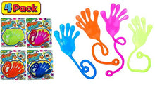 Load image into Gallery viewer, JA-RU Jumbo Giant Sticky Hand Stretchy Snap Toys (Pack of 4) Great Sticky Hands Party Favors Birthday Toy Supplies for Kids, Pinata Filler, Bulk Toys, Stocking Stuffers, Goody Bags. 414-4A
