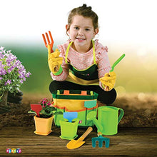 Load image into Gallery viewer, Play22 Kids Gardening Tool Set 12 PCS - Kids Gardening Tools Shovel, Rake Fork Trowel Apron Gloves Watering Can and Tote Bag - Wooden Gardening Tools for Kids Best Outdoor Toys Gift for Boys and Girls
