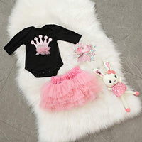 Zero Pam Soft Reborn Baby Dolls Clothes Set Suit for 24 Inch Reborn Toddler Dolls,Realistic Reborn Accessories Dolls Parts DIY Reborn Dolls Outfit Skirt Set (Black Pinky Skirt)
