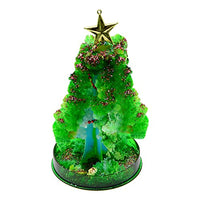 Qinday Magic Growing Crystal Christmas Tree, Presents Novelty Kit for Kids, Funny Educational and Party Toys, Xmas Novelty Creative DIY Gift for Boys Girls (Dark Green Tree)