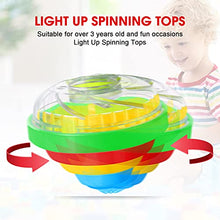 Load image into Gallery viewer, Light Up Spinning Tops for Kids, LED Light Up Flashing UFO Spinning Tops Gyroscope Novelty Bulk Stocking Stuffers for Birthday Party Favors Games Presents (16 Pieces)
