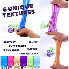 Load image into Gallery viewer, FINOCLAY Slime Kit for Girls Boys, 6 Pack Different Scented &amp; Premade Slimes in 28 oz Containers with Fruit Charms, Fluffy, Glitter, Butter, Clear Crystal Slime, Art &amp; Crafts Gift for Kids
