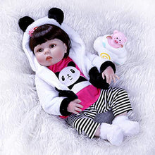 Load image into Gallery viewer, Reborn Baby Girl Doll Clothes 22 inch Panda Outfit for 20-23 Reborns Newborn Baby Girl Doll Matching Clothing 4 Pieces Set
