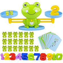 Load image into Gallery viewer, INPHER Frog Balance Math Game, Preschool Learning Activities Educational Toys for 3 4 5 6 7 Year Old Kids Kindergarten Toddler Cool Learning Games STEM Montessori Number Counting Toy
