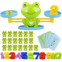INPHER Frog Balance Math Game, Preschool Learning Activities Educational Toys for 3 4 5 6 7 Year Old Kids Kindergarten Toddler Cool Learning Games STEM Montessori Number Counting Toy