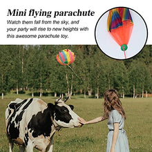 Load image into Gallery viewer, NUOBESTY 3pcs Parachute Toy Mini Rainbow Parachute Free Throwing Toy Hand Throw Flying Toys Funny Outdoor Toys for Kids Toddlers
