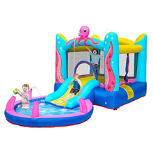 Load image into Gallery viewer, Volowoo Inflatable Water Slide Pool Bounce House,Bounce House Inflatable Jumping Castle Kids Splash Pool Water Slide Jumper Castle for Summer Party (Octopus)
