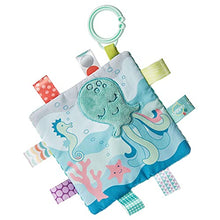 Load image into Gallery viewer, Taggies Crinkle Me Toy with Baby Paper &amp; Squeaker, 6.5 X 6.5&quot;, Sleepy Seas Octopus
