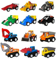 Pull Back Cars, Toys for 2 3 4 5 Year Old Boys Toddlers, WINONE 12 Pack Kids Toys Vehicles and Racing Cars for Easter Egg Filler, Stocking Stuffers,, Party Favors for Kids