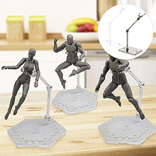 Load image into Gallery viewer, TOYANDONA 2 Pcs Doll Stand Doll Action Figure Doll Display Holder Adjustable Mini Doll Support Frame Doll Model Rack for Toy Doll Accessories Prop up Transparent Black White, 9.5X7.5X12CM
