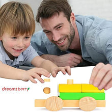 Load image into Gallery viewer, Wooden Block Mini Round Truck Construction Vehicle Educational Truck Toy for Home Learning Kindergarten Motor Skills, Imagination Development Puzzles Toys Preschool Children Toy Set for Kids Age 3+,
