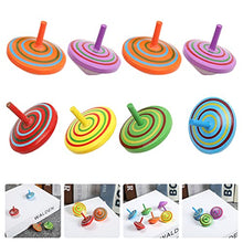 Load image into Gallery viewer, TOYANDONA Wood Round Spinning Tops Toys Wooden Gyroscopes Toy Child Educational Toy for Kids Party Favors Bag Stuffers Prizes 8pcs
