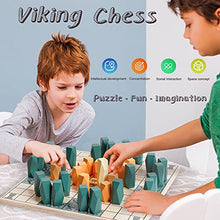 Load image into Gallery viewer, Wood Hnefatafl Viking Chess Board Game for Kids Adults Family Fun Tafl Play Set Pieces Solid Brain Teaser Intelligence Training,Travel Games
