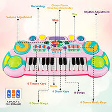 Load image into Gallery viewer, TWFRIC 24 Keys Baby Piano Toy Musical Toys for Toddlers Kids Piano Keyboard with LED Lights Toddler Toys Age 1-2 Early Learning Toys for 1 2 3 Year Old Girls Gifts
