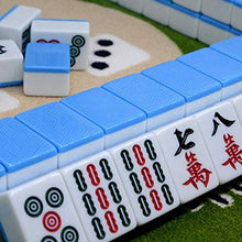 Load image into Gallery viewer, Mahjong Set MahJongg Tile Set Chinese Mahjong Game Set, Including 144 Tile Dice, Storage Bag (for Chinese Style Game Play) Chinese Mahjong Game Set (Color : Blue, Size : 44#)
