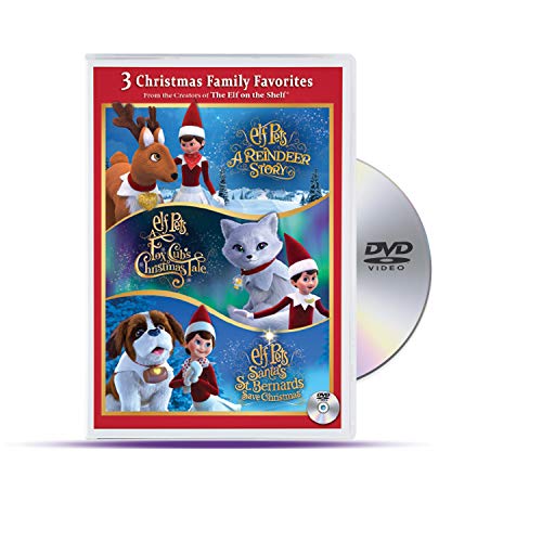 The Elf on The Shelf ELF Pets TRI-Pack DVD | Santas St. Bernard's Save Christmas, A Fox Cubs Christmas Tale, Santas Reindeer Rescue