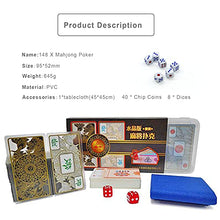 Load image into Gallery viewer, MAQIANFAA Crystal Mahjong Poker Set, Waterproof Lightweight Poker Plastic Mahjong Card Suit for Mahjong Lovers and Beginners
