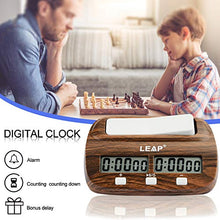 Load image into Gallery viewer, JIESENG Chess Clock Wooden Look Basic Digitial Chess Timer with Bonus and Delay
