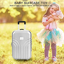 Load image into Gallery viewer, Safe and Eco-Friendly Baby Suitcase Toy, Rolling Suitcase Toy, Mini Luggage Box Baby Toy, Suitcase Toy for Baby Kids(Silver)
