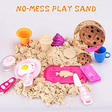 Load image into Gallery viewer, Vaike kauss Play Sand Ice Cream Kit - 3lbs All-Natural Sensory Sand, Cookware Sand Molds Tools, Inflatable Tray and Storage Bag, 44PCS Sandbox Toys Set for Kids Toddlers Boys Girls Gifts
