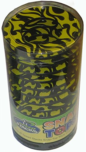 Speed Stacks A Set of 12 Snap Tops - Yellow & Black