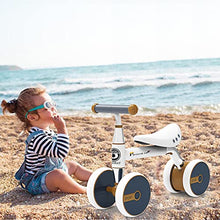 Load image into Gallery viewer, Phooray Baby Walker Balance Bike with 4 Wheels Indoors and Outdoors Bicycle Kids Riding Toys for 10-36 Months Baby`s First Toddler Bikes (White)
