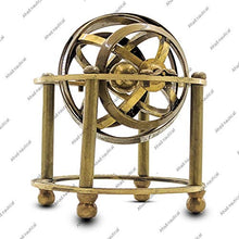 Load image into Gallery viewer, Brass Antique Armillary, Sphere Globe Replica 9cm, Astrolabe Nautical Marine Tabletop Globe, Office Decor, Anniversary Gift, Home Decor, Best Gift Idea
