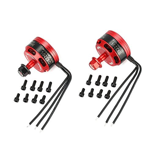 Kiminors 2Pcs DX2205 2205 2600KV 2-4S CW/CCW Brushless Motor for QAV250 Wizard X220 280 RC FPV Drone Airplane Helicopter Multicopter