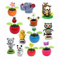 Fruit Bowls Car Decoration Blind Box Combination Set, Including 4 Various Dancing Solar Toy Flowers, Ladybugs, Pandas, Etc. (Color : Default)
