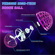 Load image into Gallery viewer, Flying Ball ,Magic Flying Orb Hover Ball,Soaring Nebula Fly Orb Toy,Flying Spinner Flying Space Orb Toy,Mini Drones Boomerang Nebula Orb Ball Nova UFO Drone Space for Gifts(Pink)
