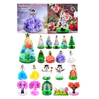 Qinday Magic Growing Crystal Christmas Tree, Presents Novelty Kit for Kids, Funny Educational and Party Toys, Xmas Novelty Creative DIY Gift for Boys Girls (Green Tree)