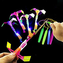 Load image into Gallery viewer, 20pcs Amazing Led Light Arrow Flying Toy Party Fun Gift Elastic, Flying Arrow Outdoor Flashing Children&#39;s Toys Birthdays Thanksgiving Christmas Day Gift Outdoor Game for Children Kids
