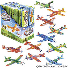 Load image into Gallery viewer, Rhode Island Novelty Foam 8 Inch Flying Glider Planes 48 Piece Assortment
