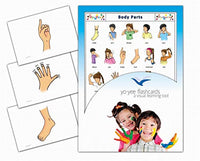 Body Parts Flash Cards for Preschoolers, Toddlers, Kids, and Adults - Vocabulary Picture Flashcards with Teaching Activities