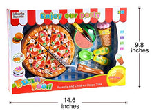 Load image into Gallery viewer, Liberty Imports Pretend Play Cooking Cutting Foods Set - Kitchen Fun Cuttable Food Toys - Early Development Educational Gift for 2, 3, 4, 5, 6 Year Old Kids, Boys, Girls (Pizza Party)
