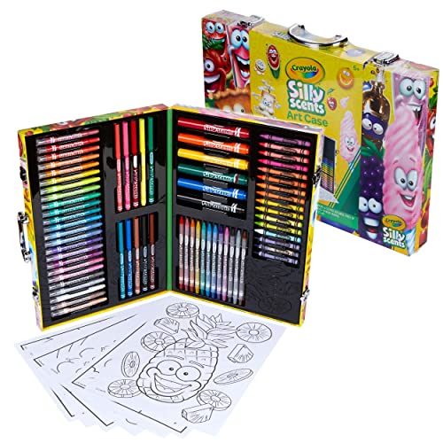 Crayola Silly Scents Inspiration Art Case, 80+ Art Supplies, Gift for Kids, Ages 5, 6, 7, 8 [Amazon Exclusive]