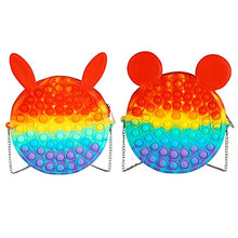 Load image into Gallery viewer, ONEST 2 Pieces Pops Shoulder Bag Push Pops Fidget Toy Bag Fidget Toy Push Bubble Bag Sensory Pops It Shoulder Bag Pressure Relief Board Controller Backpack Bubble Silicone Bag for Kids Adults, Animal
