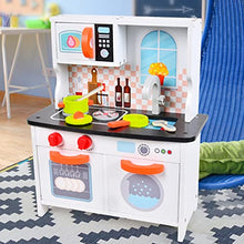 Load image into Gallery viewer, ULTNICE Wood Kids Kitchen Playset Miniature Dollhouse Kitchen Set Cooking Play Set Pretend Play Kitchen Toys for Boys Girls Dollhouse Kitchen Accessories
