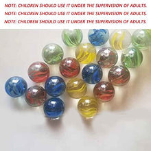 Load image into Gallery viewer, ZUER Marble Games,20 Pcs Colorful Glass Marbles,Durable Marbles Bulk for Kids,Used for Vase or Fish Tank Decoration, Games,DIY Crafts,Math Teaching
