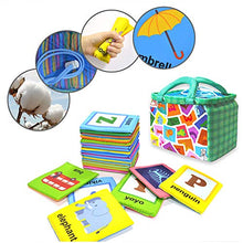 Load image into Gallery viewer, AUVCAS VNOM Soft Baby Alphabet Cards 26 Letters Learning Flash Cards with Cloth Bag,Early Educational Toy for Kids Toddlers Babies Infants
