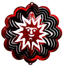 Load image into Gallery viewer, Stainless Steel Wind Spinner, 7-8&quot; Half Pint Sun Red
