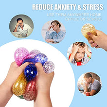 Load image into Gallery viewer, YAOJITYO 16Pack Stress Ball Set Fidget Toys for Kids and Adults - Sensory Ball, Squishy Balls with Gold Powder Water Beads, Anxiety Relief Calming Tool - Fidget Stress Toys for Autism (A-16)
