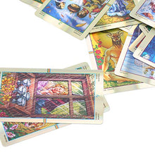 Load image into Gallery viewer, Wheel Of Year Tarot, 78 Classic Hologram Tarot Cards, Tarot Cards Deck Fate Divination Hologram Paper English Board Game Party Playing Cards, Good Gift for Your Loved Ones or Yourself
