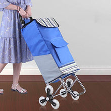 Load image into Gallery viewer, Creative Can Climb Stairs Cart Portable Folding Shopping Cart to Buy Food Shopping Cart (Color : A)
