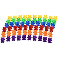 Timoo Colored Counting Bears, 60 PCS Color Sorting Bears (Green & Purple & Blue & Orange & Red & Yellow)